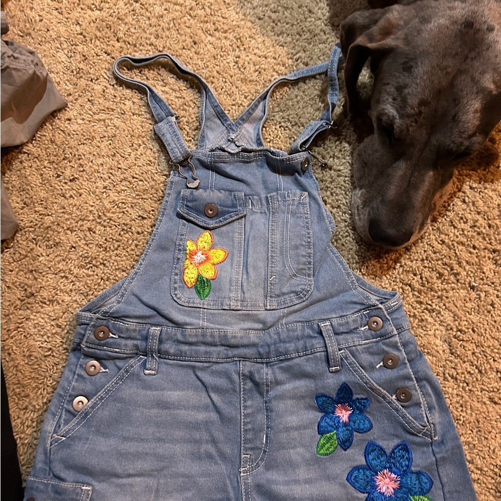 No Boundaries Blue and Yellow Jean Shorts